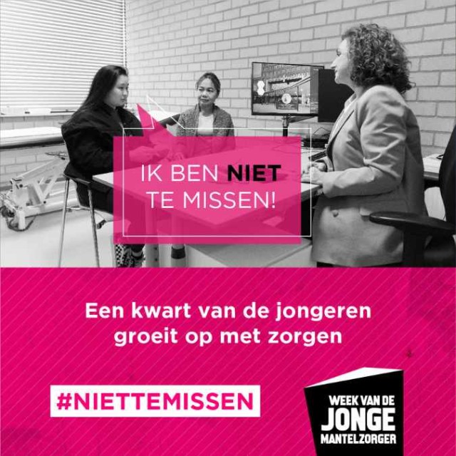 Afbeelding Week van de Jonge Mantelzorger met jonge mantelzorger in beeld