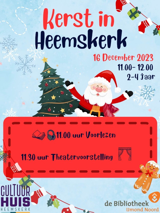 Afbeelding kerst in Heemskerk met kerstman