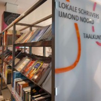 Boekenkast met lokale schrijvers in Beverwijk